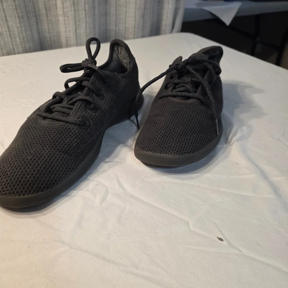Allbirds Tree Runners Knit Sneakers Mens 10 Black Walking Casual Comfort Shoes
